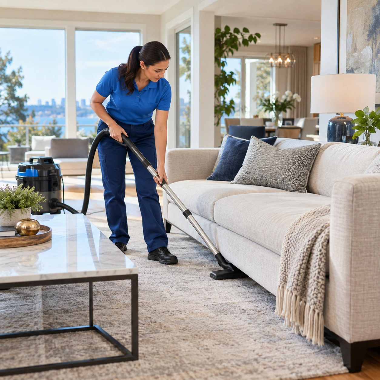 Bright, well-kept living room in a Mississauga home