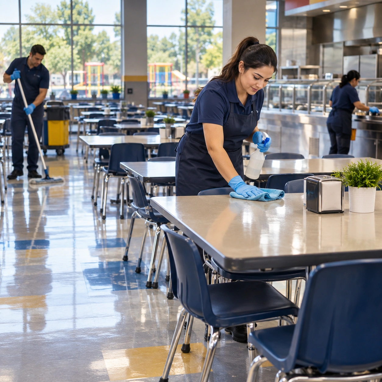 Clean, organized classroom ready for students